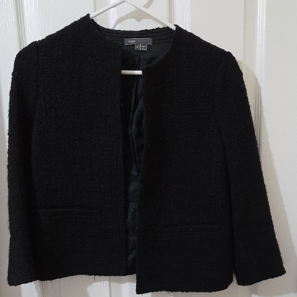 Vince Black Textured Blazer